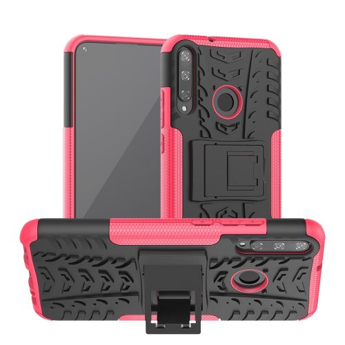RMPACK Huawei P40 Lite E Ütésálló Tok Kitámasztható 2in1 Hybrid Pink