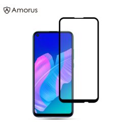   Huawei P40 Lite E Kijelzővédő Üveg - Tempered Glass AMORUS Full Screen Fekete