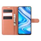 RMPACK Xiaomi Redmi Note 9S / Note 9 Pro Notesz Tok Business Series Kitámasztható Bankkártyatartóval Barna