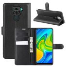 RMPACK Xiaomi Redmi Note 9 Notesz Tok Business Series Kitámasztható Bankkártyatartóval Fekete