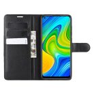 RMPACK Xiaomi Redmi Note 9 Notesz Tok Business Series Kitámasztható Bankkártyatartóval Fekete