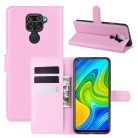 RMPACK Xiaomi Redmi Note 9 Notesz Tok Business Series Kitámasztható Bankkártyatartóval Rózsaszín