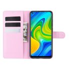 RMPACK Xiaomi Redmi Note 9 Notesz Tok Business Series Kitámasztható Bankkártyatartóval Rózsaszín