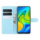 RMPACK Xiaomi Redmi Note 9 Notesz Tok Business Series Kitámasztható Bankkártyatartóval Világoskék