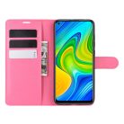 RMPACK Xiaomi Redmi Note 9 Notesz Tok Business Series Kitámasztható Bankkártyatartóval Pink