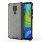 RMPACK Xiaomi Redmi Note 9 Shock-Proof Szilikon Tok Ütésálló Kivitel Honeycomb Style Szürke