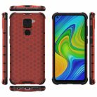 RMPACK Xiaomi Redmi Note 9 Shock-Proof Szilikon Tok Ütésálló Kivitel Honeycomb Style Piros