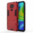 RMPACK Xiaomi Redmi Note 9 2in1 Tok Ütésálló - Kitámasztható TPU Hybrid Piros