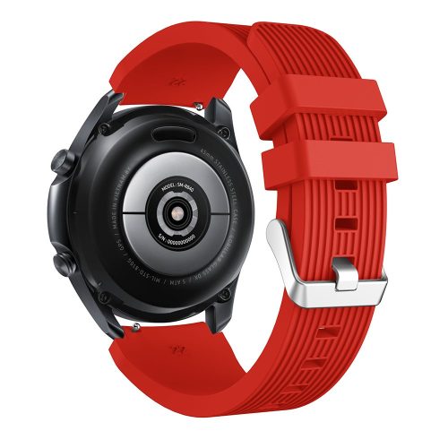RMPACK Samsung Galaxy Watch 3 45mm Pótszíj Okosóra Szíj Óraszíj Szilikon Sport Style Piros