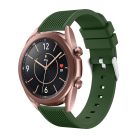 RMPACK Samsung Galaxy Watch 3 41mm Pótszíj Okosóra Szíj Óraszíj Szilikon Sport Style KatonaZöld