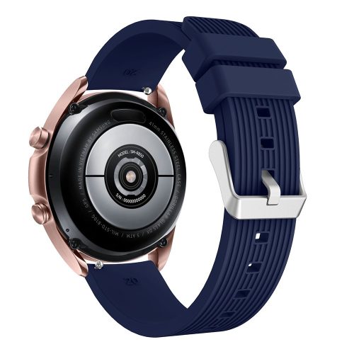 RMPACK Samsung Galaxy Watch 3 41mm Pótszíj Okosóra Szíj Óraszíj Szilikon Sport Style Sötétkék
