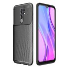 RMPACK Xiaomi Redmi 9 Tok Szilikon TPU Carbon Fiber - Karbon Minta Fekete