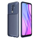 RMPACK Xiaomi Redmi 9 Tok Szilikon TPU Carbon Fiber - Karbon Minta Sötétkék