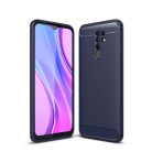 RMPACK Xiaomi Redmi 9 Szilikon Tok Ütésállókivitel Karbon Mintázattal Sötétkék