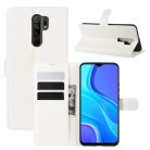 RMPACK Xiaomi Redmi 9 Notesz Tok Business Series Kitámasztható Bankkártyatartóval Fehér