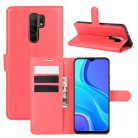 RMPACK Xiaomi Redmi 9 Notesz Tok Business Series Kitámasztható Bankkártyatartóval Piros