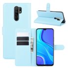 RMPACK Xiaomi Redmi 9 Notesz Tok Business Series Kitámasztható Bankkártyatartóval Világoskék