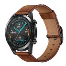 RMPACK Huawei Watch GT GT2 GT 2e Watch Magic Pótszíj Bőr Szíj Óraszíj Sötétbarna