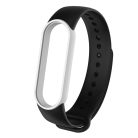 RMPACK Xiaomi Mi Band 5 Szilikon Pótszíj - Óraszíj Bi-Color Series Fekete/Fehér