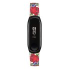 RMPACK Xiaomi Mi Band 5 Pótszíj Bőrszíj - Óraszíj Mintás Flowers A04