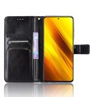 RMPACK Xiaomi Poco X3 Tok Fényes Notesz Tok Kártyatartóval Fekete