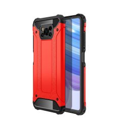   RMPACK Xiaomi Poco X3 Ütésálló Armor Tok Guard Series 2in1 Piros