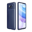 RMPACK Xiaomi Poco X3 Tok Szilikon TPU Carbon Fiber - Karbon Minta Sötétkék