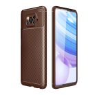 RMPACK Xiaomi Poco X3 Tok Szilikon TPU Carbon Fiber - Karbon Minta Barna