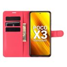 RMPACK Xiaomi Poco X3 Notesz Tok Business Series Kitámasztható Bankkártyatartóval Piros