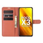 RMPACK Xiaomi Poco X3 Notesz Tok Business Series Kitámasztható Bankkártyatartóval Barna