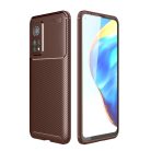 RMPACK Xiaomi Mi 10T 5G / Mi 10T Pro 5G Tok Szilikon TPU Carbon Fiber - Karbon Minta Barna