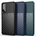 RMPACK Huawei P Smart 2021 Szilikon Tok Twill Ütésálló Thunder Series Kivitel Sötétkék