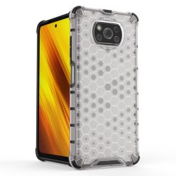   Xiaomi Poco X3 NFC Tok Ütésálló Honeycomb Case Armor Áttetsző