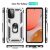 RMPACK Samsung Galaxy A72 5G Armor Tok Ütésálló 2in1 PC TPU Series Gyűrűs - Kitámasztható Ezüst