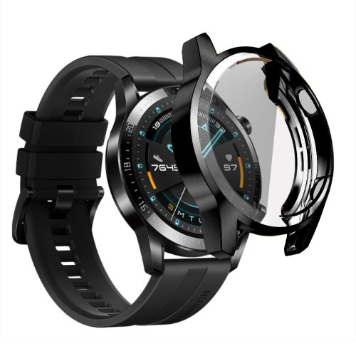 Huawei Watch GT2 46mm Védőkeret Fényes TPU Fekete