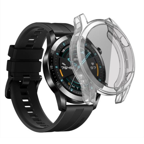 Huawei Watch GT2 46mm Védőkeret Fényes TPU Áttetsző