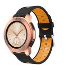 Samsung Watch Active 20mm Pótszíj Óraszíj Szilikon Sport Szíj DualColor Series Fekete-Narancssárga