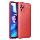 RMPACK Xiaomi Redmi Note 10 Szilikon Tok Bőrmintázattal TPU Prémium Piros