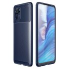 RMPACK Xiaomi Redmi Note 10 Tok Szilikon TPU NEW Carbon Fiber - Karbon Minta Sötétkék