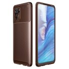 RMPACK Xiaomi Redmi Note 10 Tok Szilikon TPU NEW Carbon Fiber - Karbon Minta Barna