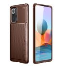 RMPACK Xiaomi Redmi Note 10 Pro Tok Szilikon TPU NEW Carbon Fiber - Karbon Minta Barna