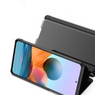 RMPACK Xiaomi Redmi Note 10 Pro Notesz Tok Mirror - Tükrözödő Áttetsző Fedlap Fekete