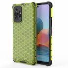 RMPACK Xiaomi Redmi Note 10 Pro Ütésállókivitel Szilikon Tok Honeycomb Shock-Proof TPU Zöld