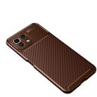 RMPACK Xiaomi Mi 11 Lite 4G/5G Szilikon TPU NEW Carbon Fiber - Karbon Minta Barna