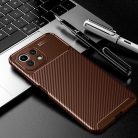 RMPACK Xiaomi Mi 11 Lite 4G/5G Szilikon TPU NEW Carbon Fiber - Karbon Minta Barna