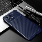 RMPACK Xiaomi Mi 11 Lite 4G/5G Szilikon TPU NEW Carbon Fiber - Karbon Minta Sötétkék