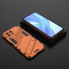 RMPACK Xiaomi Mi 11 Lite 4G/5G Tok Ütésállókivitel Kitámasztható PC + TPU 2in1 Anti-Drop Series Kameralencse védelemmel Narancssárga