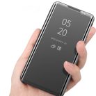 RMPACK Xiaomi Mi 11 Lite 4G/5G Notesz Tok Mirror - Tükrözödő Áttetsző Fedlap Fekete