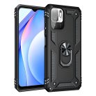 RMPACK Xiaomi Redmi Note 10 5G Armor Tok Ütésálló 2in1 PC TPU Series Gyűrűs - Kitámasztható Fekete