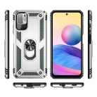 RMPACK Xiaomi Redmi Note 10 5G Armor Tok Ütésálló 2in1 PC TPU Series Gyűrűs - Kitámasztható Ezüst